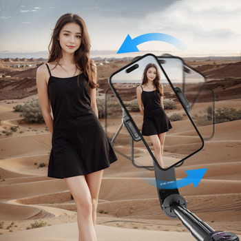 Blavec Selfie Stick Aluminium Fusion P-10 Gimbal tripod + pilot 1 metr (SSFP10G-TRB10) czarny