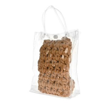 Knitted bag for phone design 1 beige