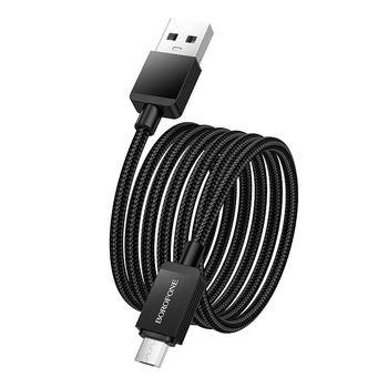 Borofone Kabel BX120 Placer - USB na Micro USB - 2,4A 1 metr czarny