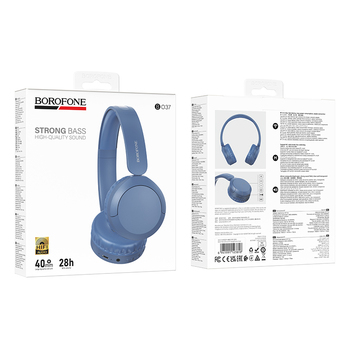 Borofone Słuchawki nauszne BO37 Marvellous bluetooth niebieskie
