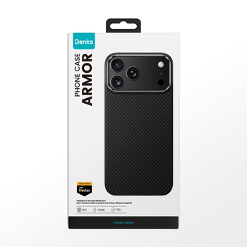 Benks Magnetic Armor Air Kevlar Case Metal Frame 600D (0068) for Iphone 17 Air black
