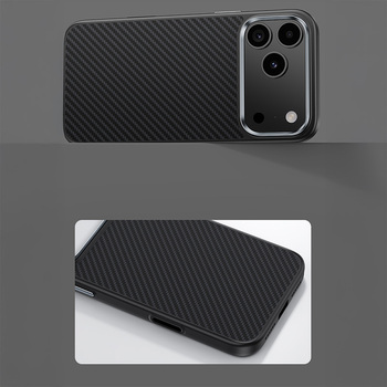 Benks Etui Magnetic Armor Pro Kevlar Metal Frame 600D (A068) do Iphone 17 Air czarny (Camera Control Button)