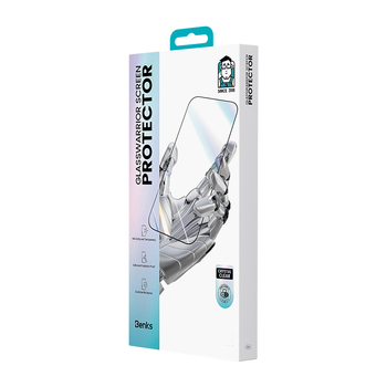 Benks Tempered glass Glass Warrior HD for Iphone 17/16 Pro black
