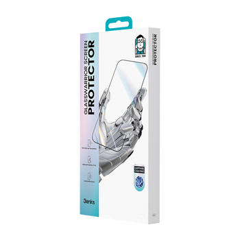 Benks Hartowane szkło Glass Warrior Sapphire Coating do Iphone 17/16 Pro czarne
