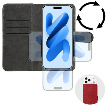 COMMON Universal Book Case (SIZE M) for Samsung S21/S10/Note/Note 2/Note 3/Huawei P30 Lite/P9/P9 Lite/Sony Xperia Z3/Z4/Z5 red