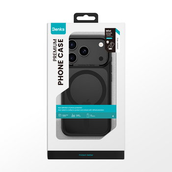 Benks Etui Magnetic Mist Metal Frame (0067) do Iphone 17 czarny (Camera Control Button)