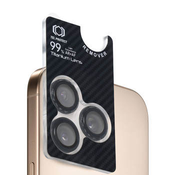 Tempered glass Tel Protect Titanium Lens 99% AR Aramid Series on camera for Samsung Galaxy S25 (lens 3 pcs)