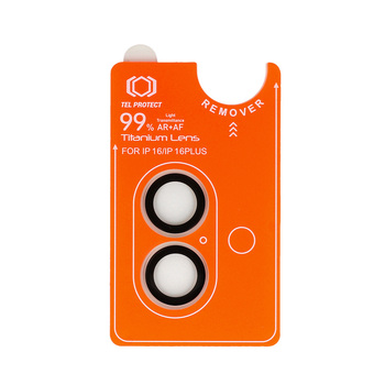 Hartowane szkło Tel Protect Titanium Lens 99% AR na aparat do Iphone 17 przezroczyste (obiektyw 2 sztuki)