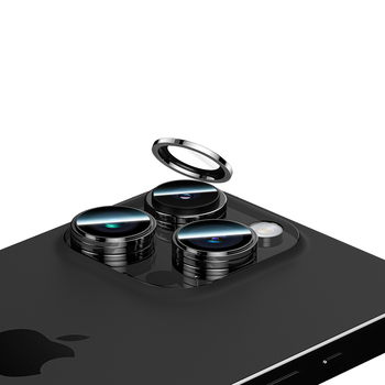 Benks Tempered glass DR Sapphire Lens Protector on camera for Iphone 15 Pro/15 Pro Max (lens 3 pieces) black