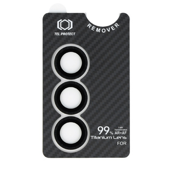 Hartowane szkło Tel Protect Titanium Lens 99% AR Aramid Series na aparat do Samsung Galaxy S25 Plus (obiektyw 3 sztuki)