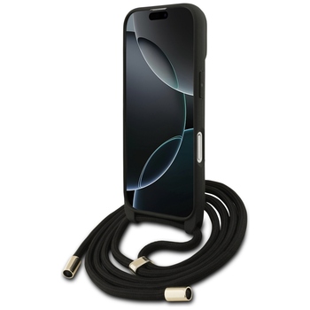 Original Case GUESS 4G Big Logo Cord Stap Crossbody for Iphone 17 black