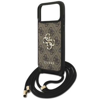 Original Case GUESS 4G Big Logo Cord Stap Crossbody for Iphone 17 Pro Max brown