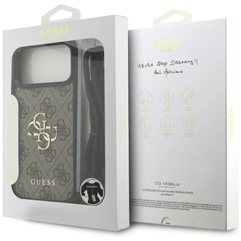 Original Case GUESS 4G Big Logo Cord Stap Crossbody for Iphone 17 Pro Max brown