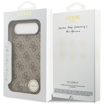 Original Case GUESS 4G Charms Collection MagSafe for Iphone 17 Air brown