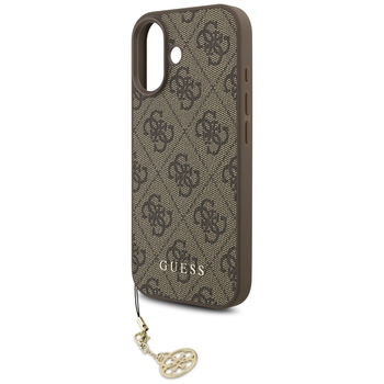 Original Case GUESS 4G Charms Collection MagSafe for Iphone 17 brown