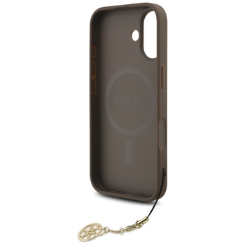 Original Case GUESS 4G Charms Collection MagSafe for Iphone 17 brown