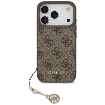 Original Case GUESS 4G Charms Collection MagSafe for Iphone 17 Pro brown
