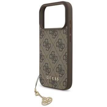 Original Case GUESS 4G Charms Collection MagSafe for Iphone 17 Pro brown
