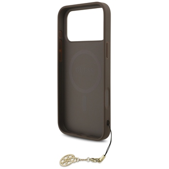 Original Case GUESS 4G Charms Collection MagSafe for Iphone 17 Pro Max brown