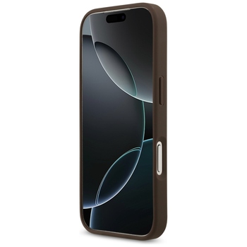Original Case GUESS 4G Circle Classic Logo MagSafe for Iphone 17 Pro brown