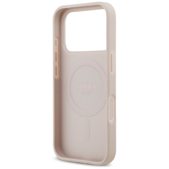 Original Case GUESS 4G Circle Classic Logo MagSafe for Iphone 17 Pro pink