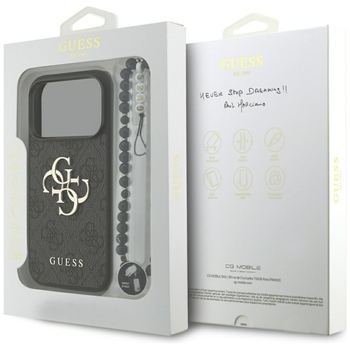 Original Case GUESS 4G Strap 4G Classic Logo for Iphone 17 Pro black