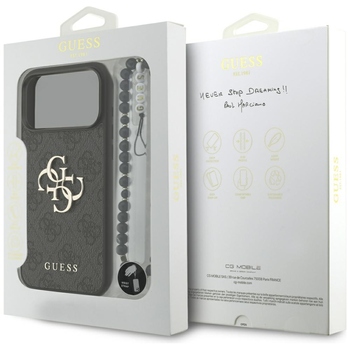 Original Case GUESS 4G Strap 4G Classic Logo for Iphone 17 Pro Max black