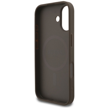 Original Case GUESS 4G Strap Triangle Logo MagSafe for Iphone 17 brown