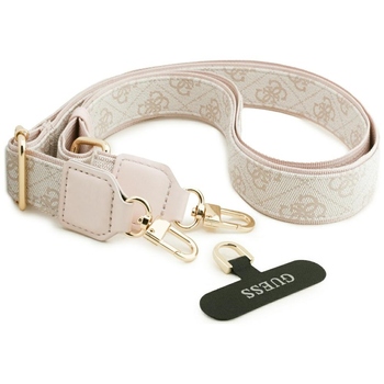 Original Case GUESS 4G Strass Logo & Big Strap Metal Buttons MagSafe for Iphone 17 Air pink