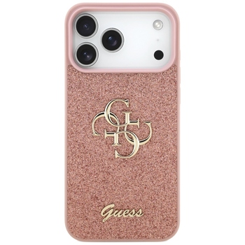 Original Case GUESS Fixed Glitter Big 4G for Iphone 17 Pro Max pink
