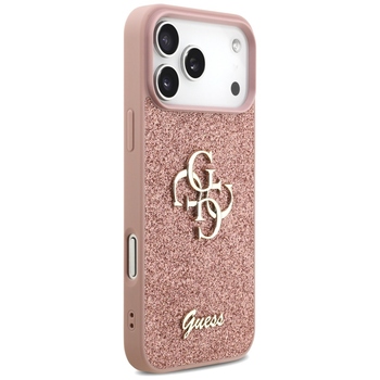 Original Case GUESS Fixed Glitter Big 4G for Iphone 17 Pro Max pink