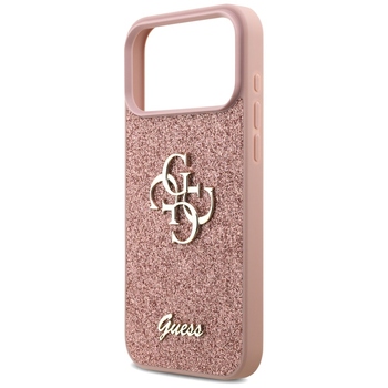 Original Case GUESS Fixed Glitter Big 4G for Iphone 17 Pro Max pink