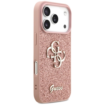 Original Case GUESS Fixed Glitter Big 4G for Iphone 17 Pro pink