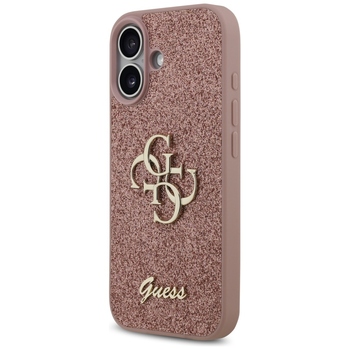 Original Case GUESS Fixed Glitter Big 4G for Iphone 17 pink