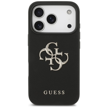 Original Case GUESS Grained Big 4G & Classic Logo for Iphone 17 Pro black