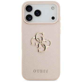 Original Case GUESS Grained Big 4G & Classic Logo for Iphone 17 Pro Max pink
