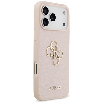 Original Case GUESS Grained Big 4G & Classic Logo for Iphone 17 Pro Max pink