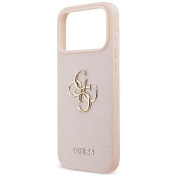 Original Case GUESS Grained Big 4G & Classic Logo for Iphone 17 Pro Max pink