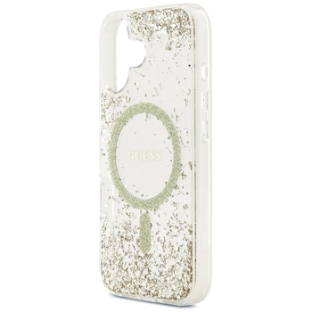 Original Case GUESS Resin Bottom Glitter MagSafe for Iphone 17 gold