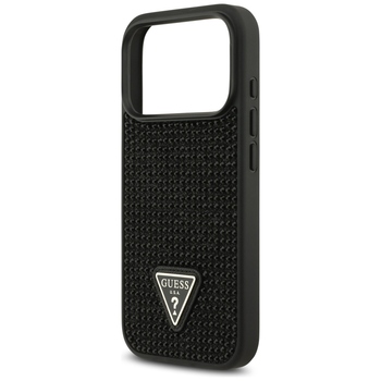 Original Case GUESS Rhinestone Triangle Logo for Iphone 17 Pro black