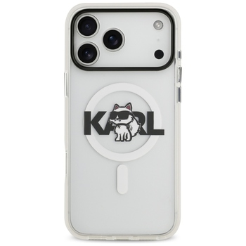 Original Pouch KARL LAGERFELD IML Choupette Sketch Logo Magsafe for Iphone 17 Pro Max transparent
