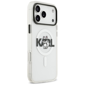 Original Pouch KARL LAGERFELD IML Choupette Sketch Logo Magsafe for Iphone 17 Pro Max transparent