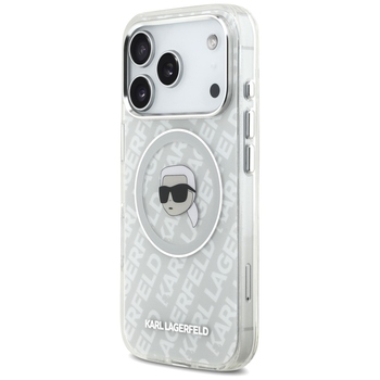 Original Pouch KARL LAGERFELD IML Karl Head Logo MagSafe for Iphone 17 Pro grey