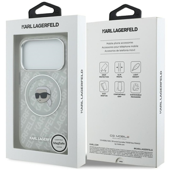 Original Pouch KARL LAGERFELD IML Karl Head Logo MagSafe for Iphone 17 Pro grey