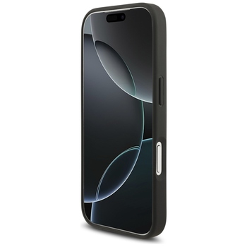 Original Case MERCEDES Leather Large Laurel Leave MagSafe for Iphone 17 Pro black