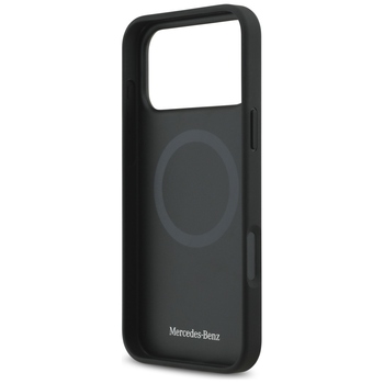 Original Case MERCEDES Leather Large Laurel Leave MagSafe for Iphone 17 Pro Max black