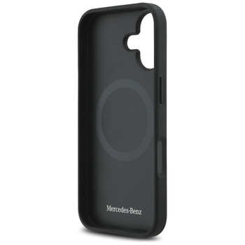 Original Case MERCEDES Leather Laurel Leaves MagSafe for Iphone 17 black