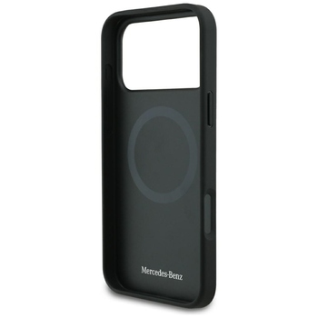 Original Case MERCEDES Leather Laurel Leaves MagSafe for Iphone 17 Pro Max black