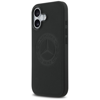 Original Case MERCEDES Leather Vintage Logo MagSafe for Iphone 17 black