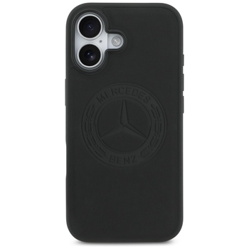 Original Case MERCEDES Leather Vintage Logo MagSafe for Iphone 17 black
